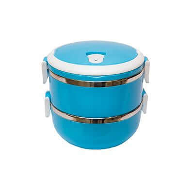 Round-shaped Stainless Steel Lunch Box by Corporate Gift Store Singapore