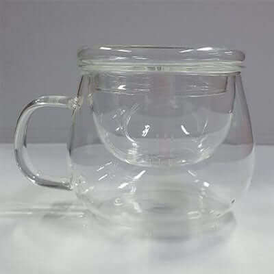 350ml Clear Glass Tea Cup with Infuser by Corporate Gift Store Singapore