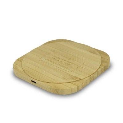 Eco Friendly Bamboo Wireless Charger by Corporate Gift Store Singapore