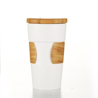 Eco Friendly Ceramic Mug with Bamboo Lid and Sleeve by Corporate Gift Store Singapore