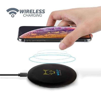 Black Wireless Charger (LED LOGO) by Corporate Gift Store Singapore