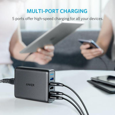 Anker PowerPort Speed 5 Ports 63W With Dual Quick Charge 3.0 Charging Station | gifts shop