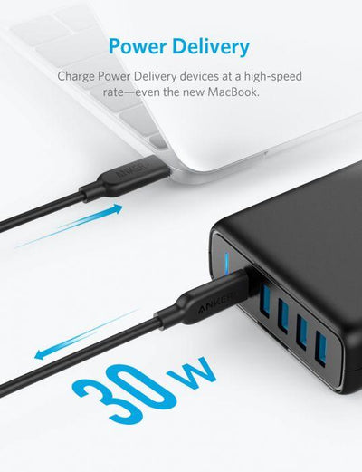 Anker PowerPort Speed PD 5 Ports USB-C Charging Station | gifts shop