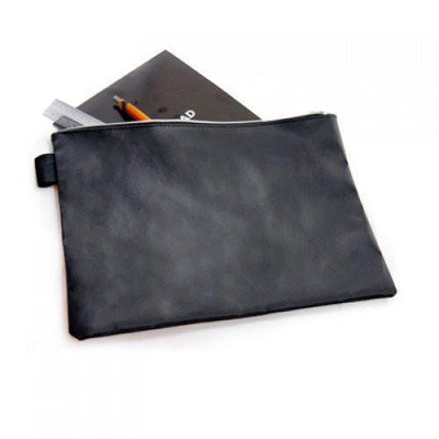 A4 Black Leather Document Pouch | gifts shop