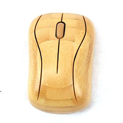 Eco-Friendly Bamboo Wireless Mouse by Corporate Gift Store Singapore