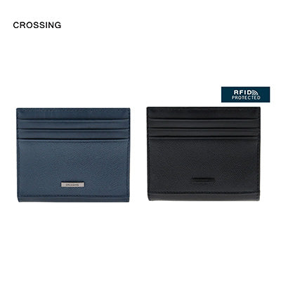 Crossing Elite Leather Card Case With Button Closure RFID by Corporate Gift Store Singapore