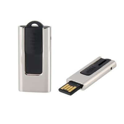 Compact Slider Steel USB Flash Drive by Corporate Gift Store Singapore