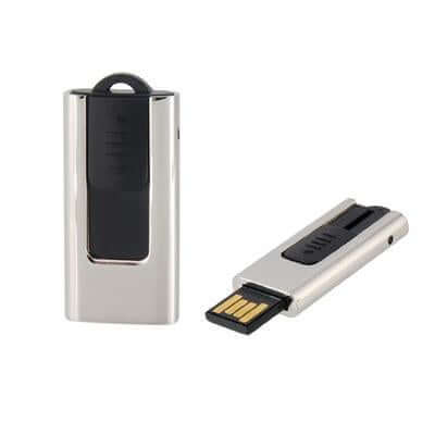 Compact Slider Steel USB Flash Drive | gifts shop