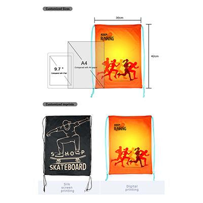 Custom Promotional Drawstring Backpack by Corporate Gift Store Singapore