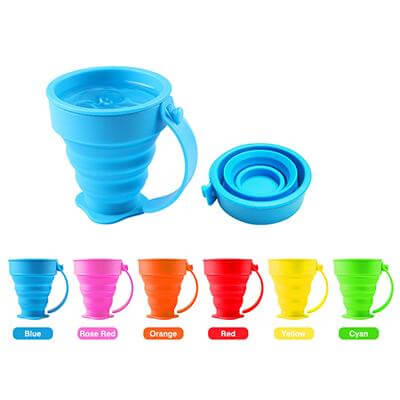 Custom Foldable Silicone Cup by Corporate Gift Store Singapore