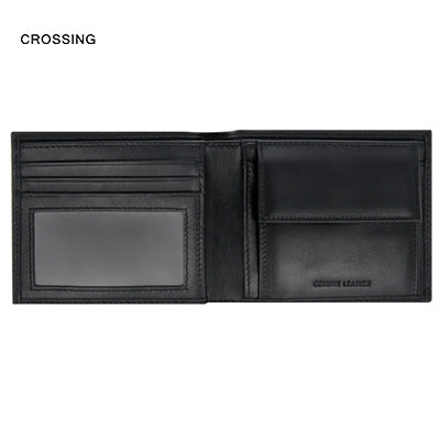Crossing Elite Bi-fold Leather Wallet With Window And Coin Pocket RFID by Corporate Gift Store Singapore