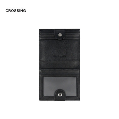 Crossing Elite Leather Card Case With Button Closure RFID
