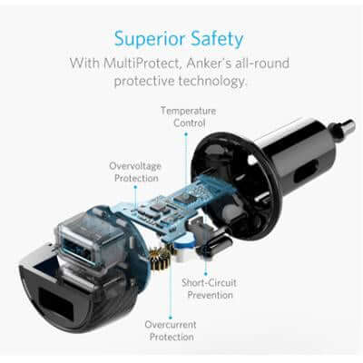 Anker Power Drive 2 Elite Car Charger USB Charger by Corporate Gift Store Singapore