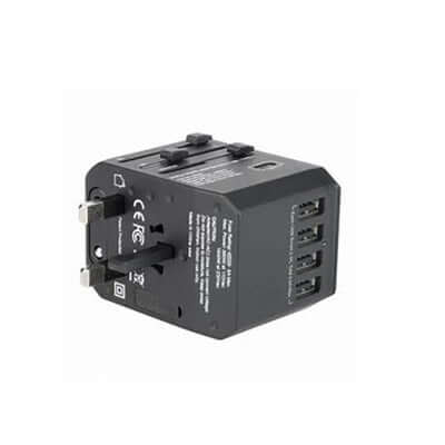 Verbatim 65686 4 USB and 1 Type C Ports Travel Adapter by Corporate Gift Store Singapore