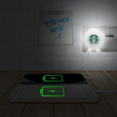 BrandCharger Glow2 Wall Plug USB Charger with Night light | gifts shop