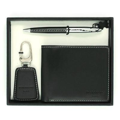 Balmain Pen, Key Holder and Wallet Set - Black by Corporate Gift Store Singapore