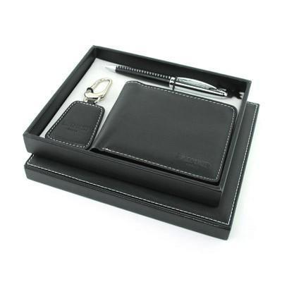 Balmain Pen, Key Holder and Wallet Set - Black by Corporate Gift Store Singapore