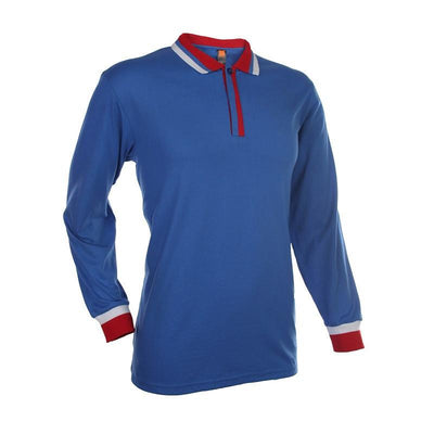 Basic Jersey Contrasting Long Sleeve Polo T-shirt | gifts shop