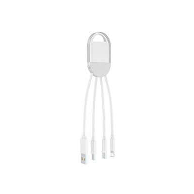 3-in-1 Fast Charging Cable with LED Logo by Corporate Gift Store Singapore