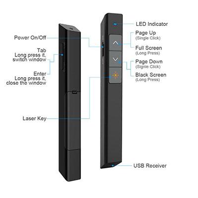 Slim black Presentation Clicker by Corporate Gift Store Singapore