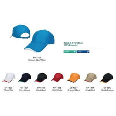 Polyster Baseball Cap 6 Panel by Corporate Gift Store Singapore