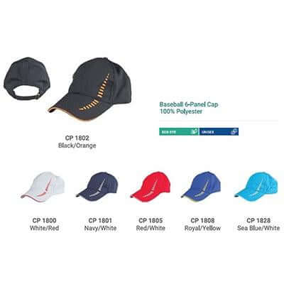 Stripes Quick Dry Baseball Cap by Corporate Gift Store Singapore