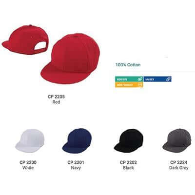 Flat Bill Cotton Cap by Corporate Gift Store Singapore