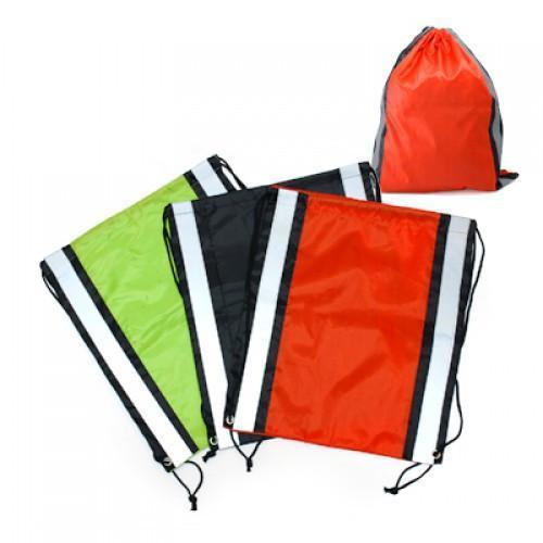 Drawstring Bag With Reflective Panel by Corporate Gift Store Singapore