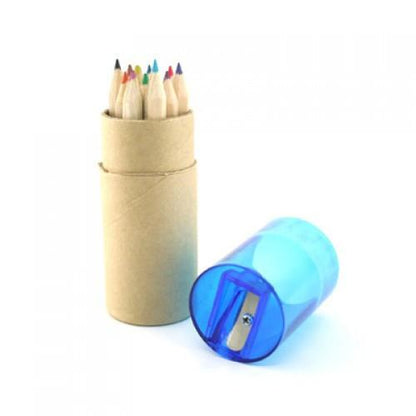 Eco Friendly 12pcs Mini Coloured Pencil W Sharpener by Corporate Gift Store Singapore