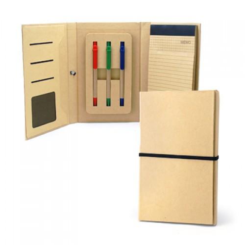 Eco-friendly A5 Notepad With 3 Colours Ball Pen by Corporate Gift Store Singapore