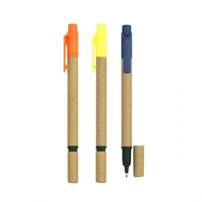 Eco Friendly Recycled Paper Ball Pen & Highlighter | gifts shop