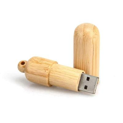 Wooden Cylinder USB Flash Drive