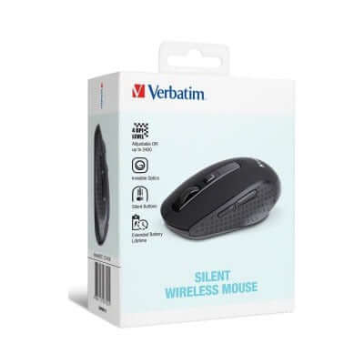 Verbatim Silent Wireless Mouse with Invisible Optic by Corporate Gift Store Singapore