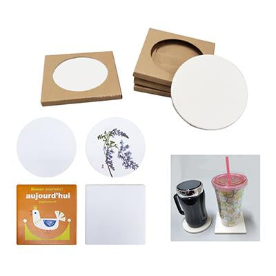 Ceramic Coaster with indivdual kraft paper box by Corporate Gift Store Singapore