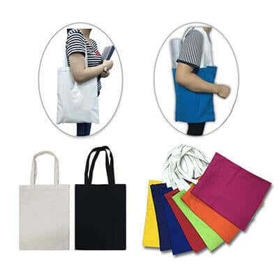 Cotton Canvas Bag with White Handle by Corporate Gift Store Singapore