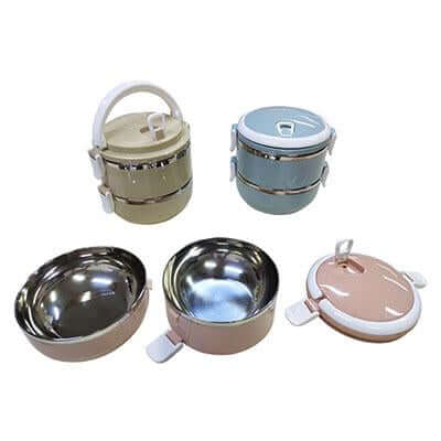 2-Tier Stainless Steel Lunch Box (Gloss finishing) by Corporate Gift Store Singapore