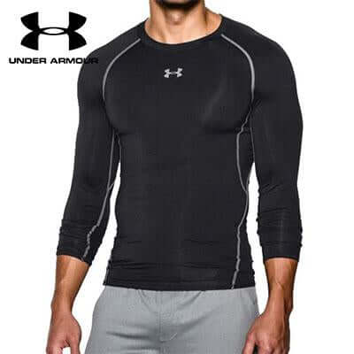 Under Armour Men's White HeatGear Long-Sleeve Compression Shirt