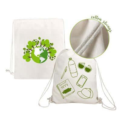 Eco Friendly Drawstring Cotton Bag by Corporate Gift Store Singapore