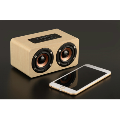 Bluetooth Wooden Speaker with Built-in Battery by Corporate Gift Store Singapore