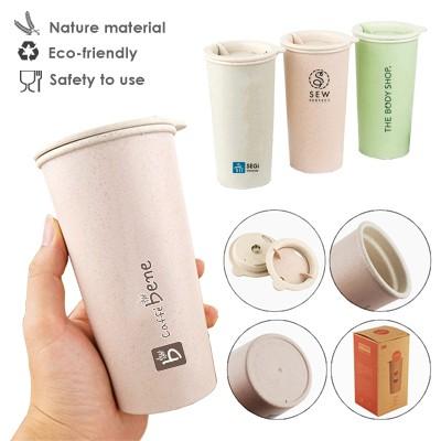 Eco-Wheat Natural Straw Tumbler - 400ml by Corporate Gift Store Singapore