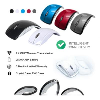 Foldable Wireless Arc OpticalMouse by Corporate Gift Store Singapore