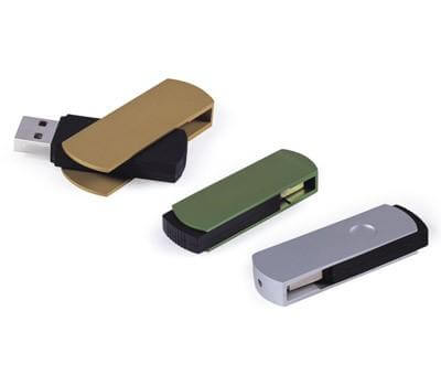 Aluminium and Rubber Coated Swivel USB Flash Drive by Corporate Gift Store Singapore