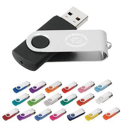 Classic Metal Swivel USB Flash Drive by Corporate Gift Store Singapore