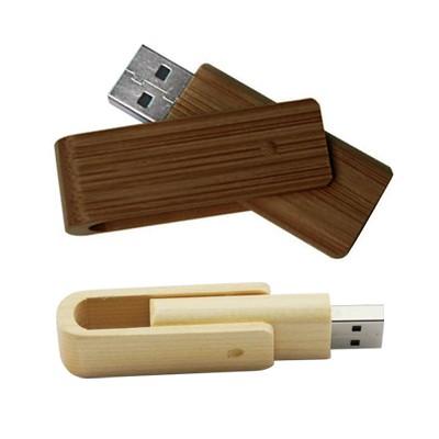 Bamboo Swivel USB Flash Drive by Corporate Gift Store Singapore