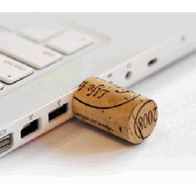 Wine Cork Recycled Wood USB Flash Drive | gifts shop