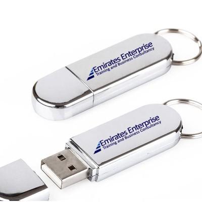 Metallic Shine USB Flash Drive with Key Ring by Corporate Gift Store Singapore