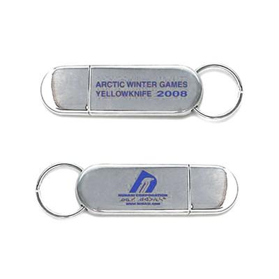 Metallic Shine USB Flash Drive with Key Ring | gifts shop