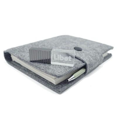 Textured Crystal USB Memory Drive with LED Light by Corporate Gift Store Singapore