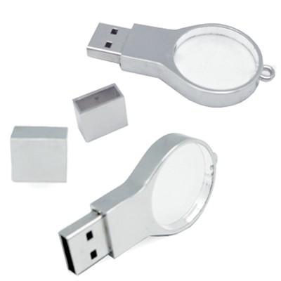 Magnifier Shape Crystal USB Memory Drive with LED Light | gifts shop