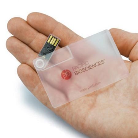 Transparent Swivel USB Card Flash Drive by Corporate Gift Store Singapore
